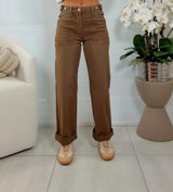 5920 High rise slim wide leg pants