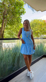 4487 Polka dot mini bubble dress