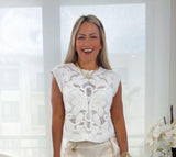 Y901 Knit crochet top