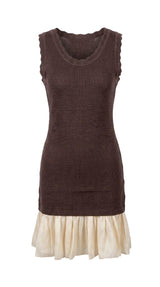 2170 Bubble knit sweater mini dress