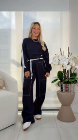 1094 Crop sweater and pants set