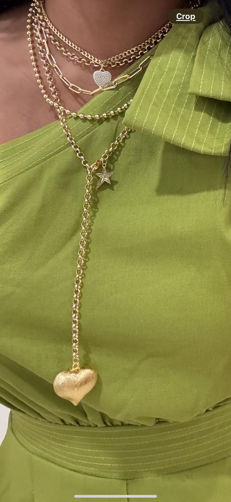 DL41 3-1 belt, necklace, bracelet heart
