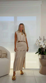 1009 Sahara lounge top and skirt set