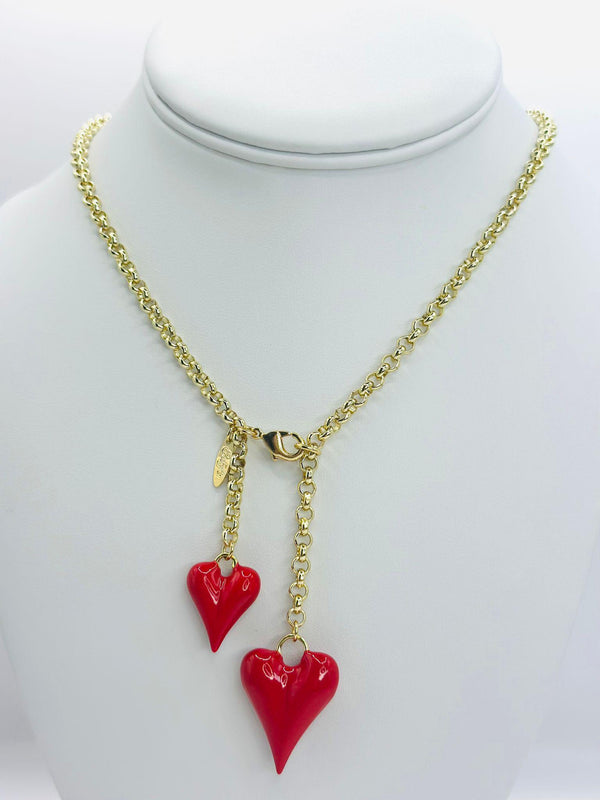 N1021 Double red heart