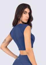CROP FUTURE SCULPT - NAVY BLUE