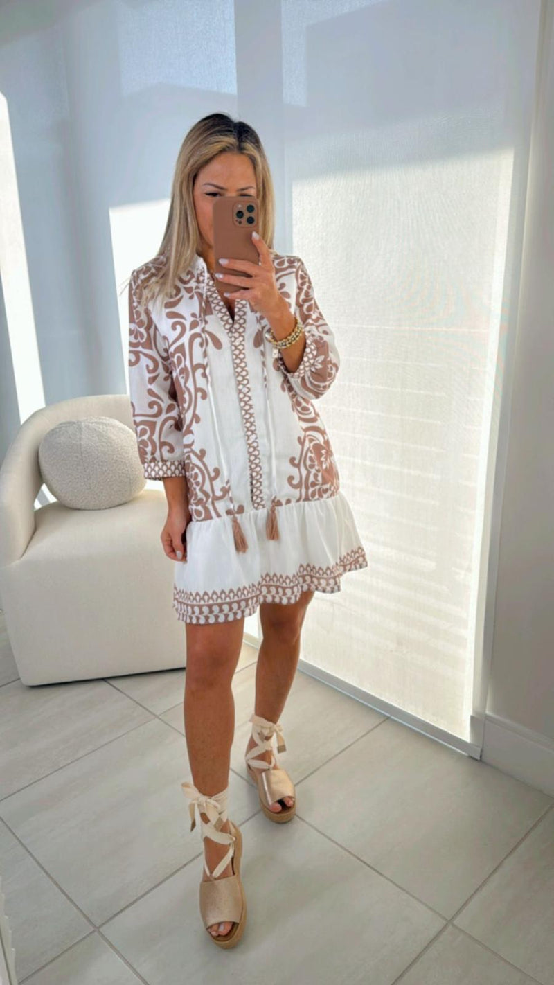 6308 Printed mini dress