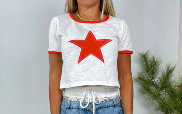 2627 Crop top with contrasting star