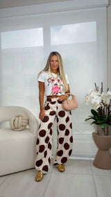 X128 Bubble gum dalmatian T-Shirt