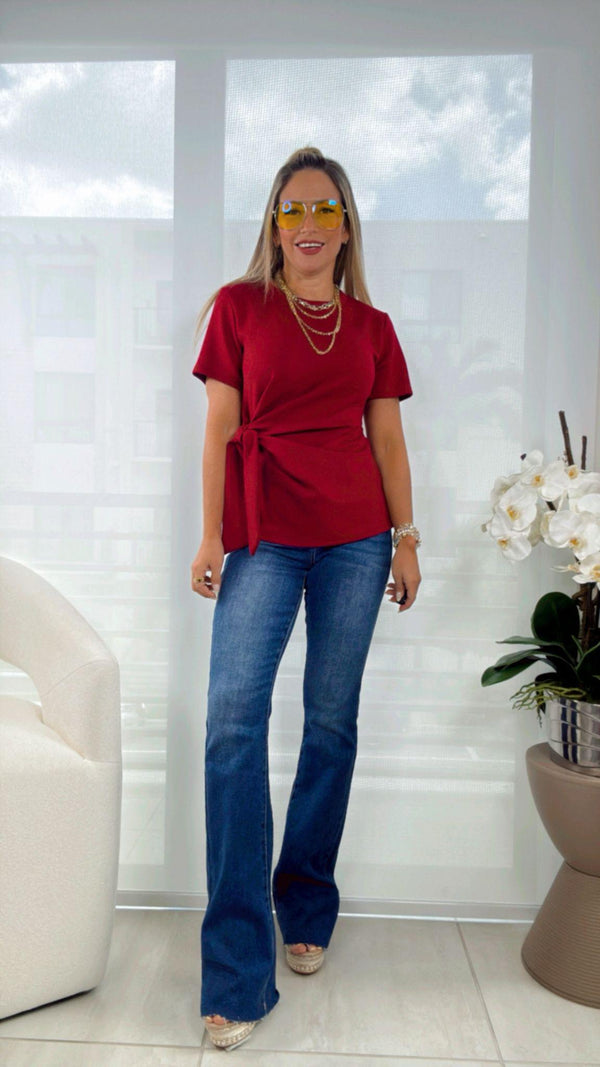 1309 Areum modal knot top