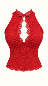 3410 Sleeveless lace top