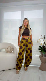 9997 Polka dot trendy woven pants