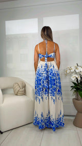 2465 Printed maxi dress