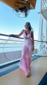 1553 Tie-dye printed maxi dress