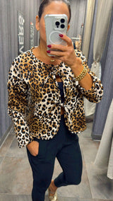 5278 Quilted leopard sweater