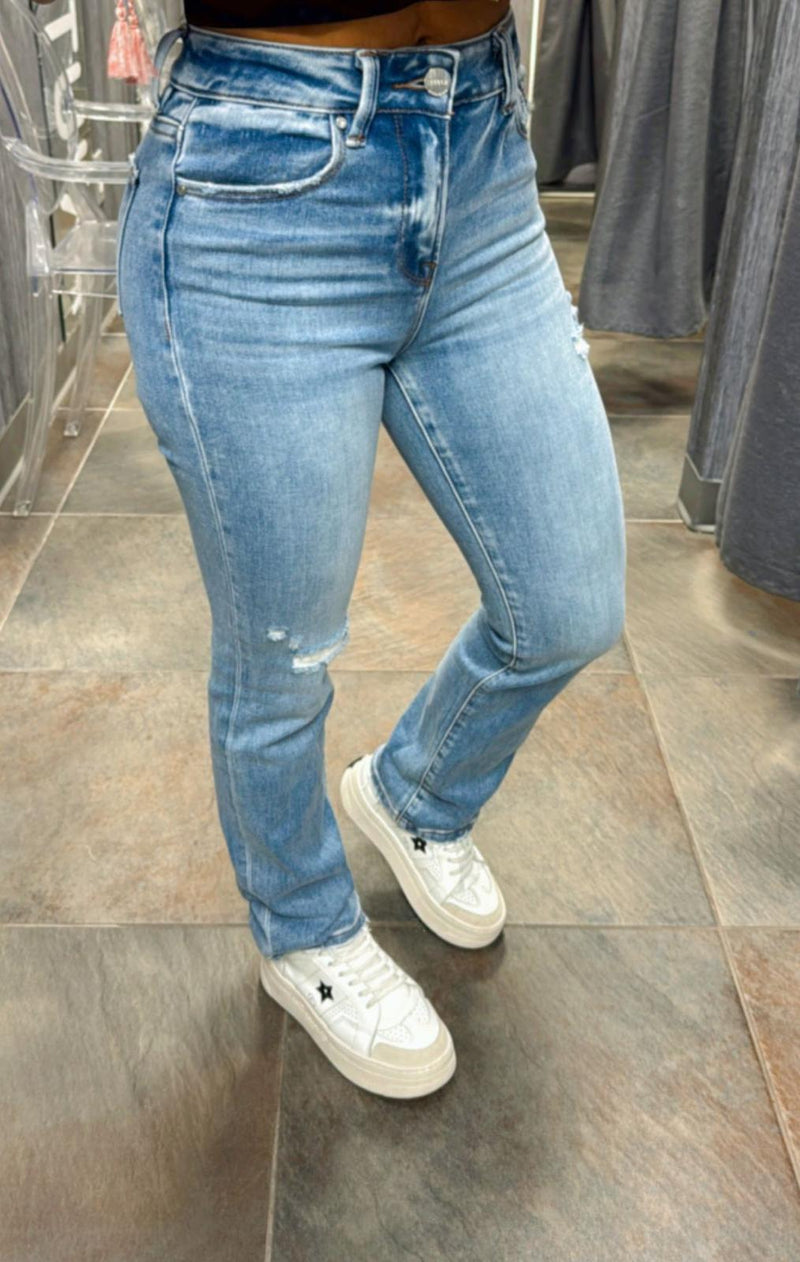 5891 High rise-ankle straight jeans