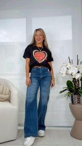 X288 Circle of love print top