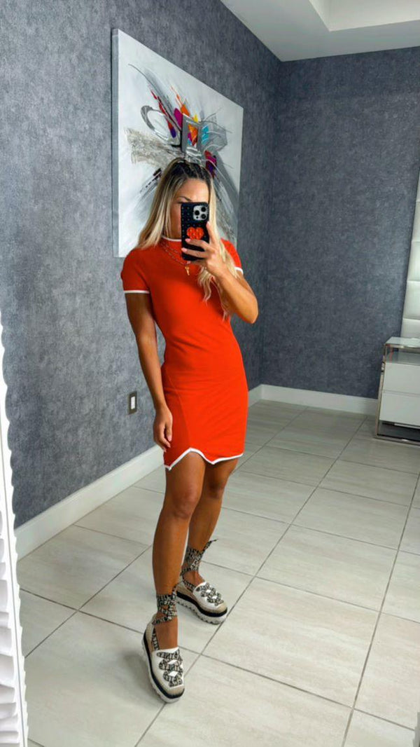 4906 Short sleeve mini dress