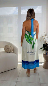 2503 Halter neck tunic top and short set