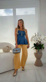 6213 Super high horseshoe pants
