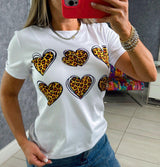 T12 Leopard hearts T-shirt