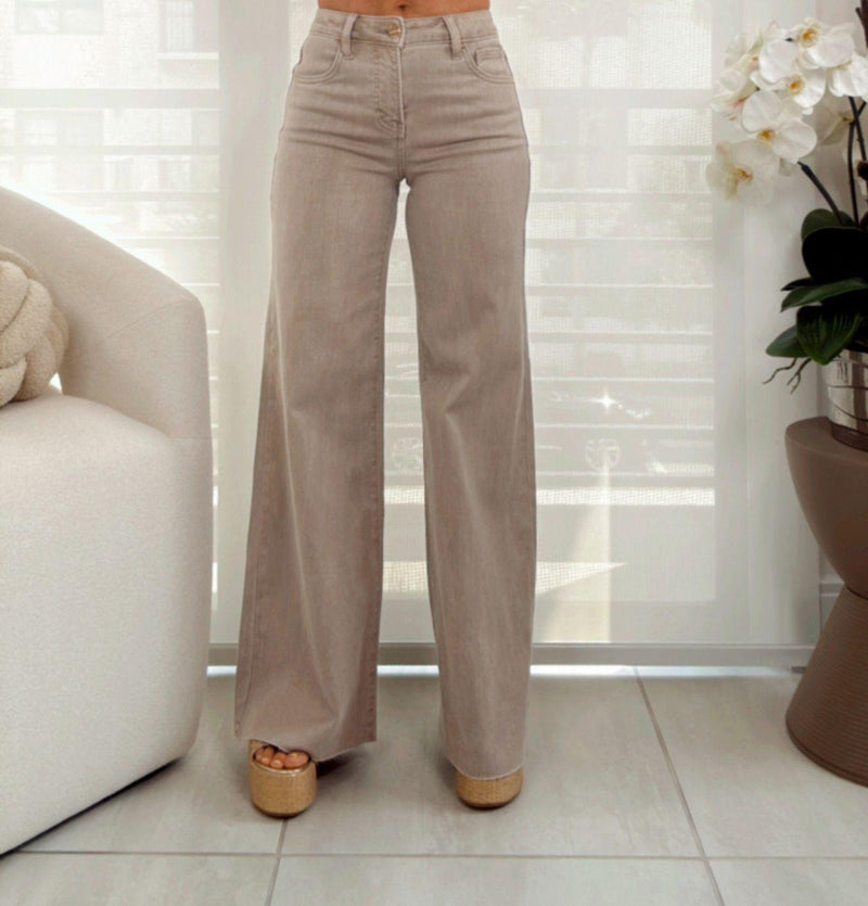 1294 High rise lurex palazzo pants