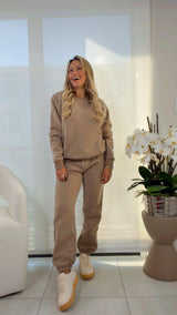 5586 Poly fleece sweater and jogger set