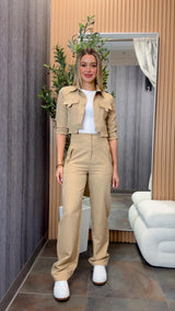 3929 Long sleeve cargo pocket set