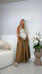 4501 Safari muse midi dress