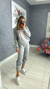 0701 Tiger sweater and jogger set