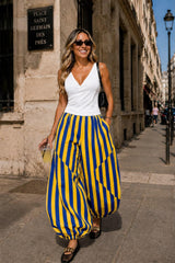 7019 Stripe bubble Pants