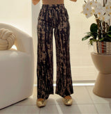 VE02 Printed stretchy ribbed pants