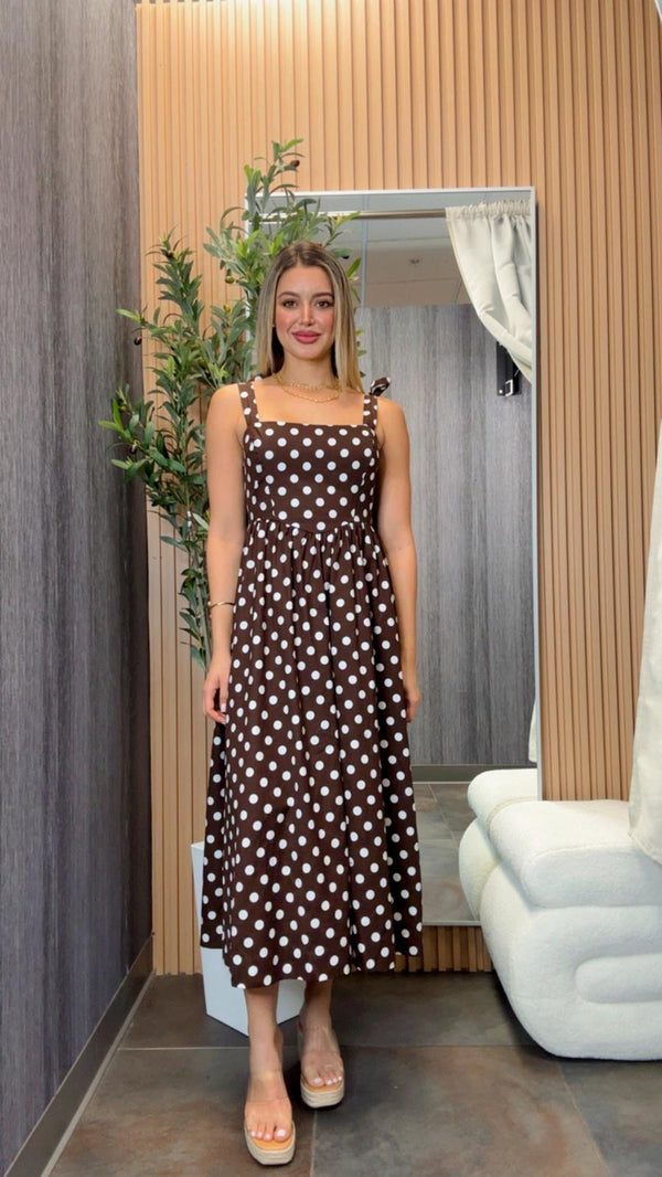 3844 Polka dot midi dress