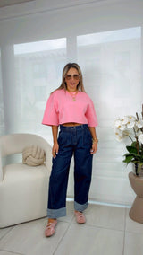 1741 Slouchy crop barrel cuffed pants