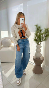 9918 Knit bear sweater