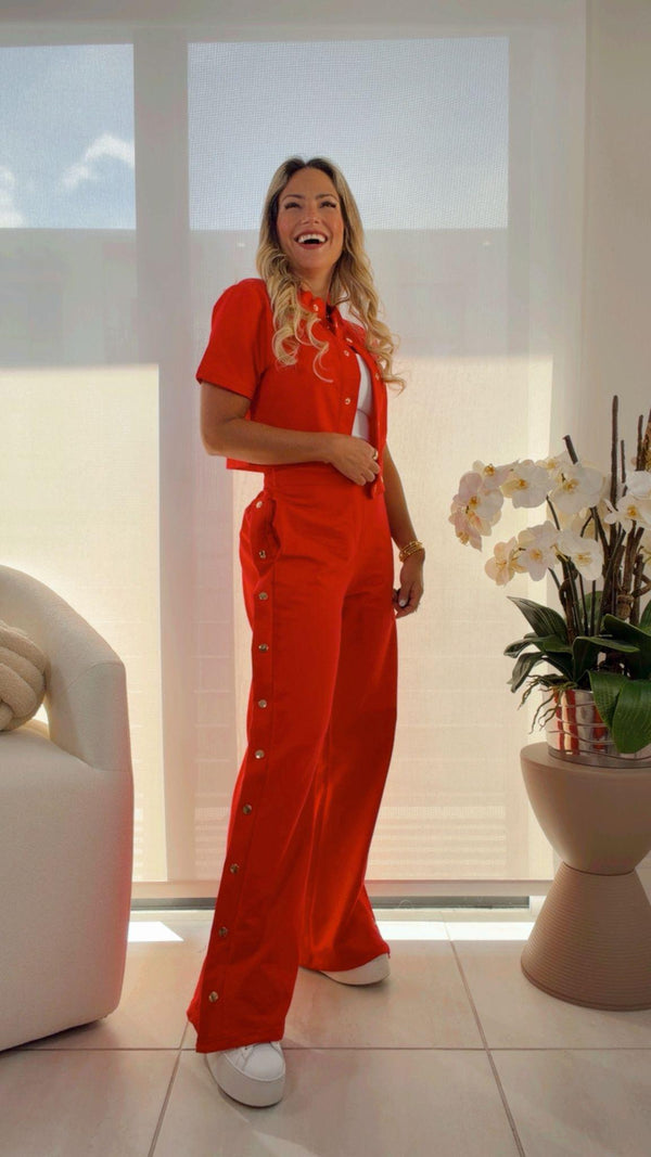 0022 Short sleeve jacket and pants set