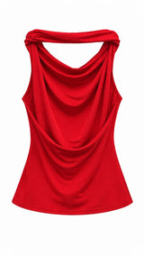 7770 Open back drapped top