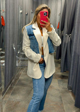 8614 Blazer jacket with denim