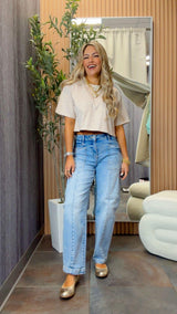 1641 Slouchy ankle boyfriend pants