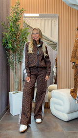 5569 Leopard sweater and pants set