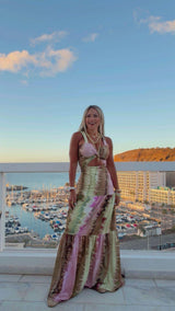 1866 Earth muse open front maxi dress Kiut