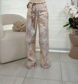 2903 Paisley print denim pants