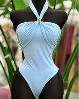 2861 Halter neck strapless bodysuit