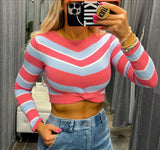 3072 Crop sweater multicolor