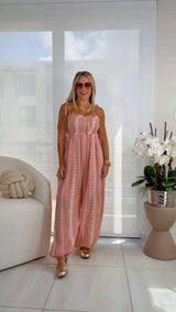 2764 Printed shapeless jumpsuit