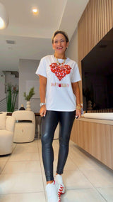 141 Valentine hearts with stones print top