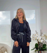 5001 Crop zip up hoodie sweater