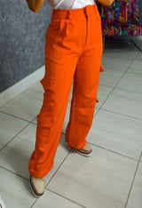 3027 High waist cargo pants