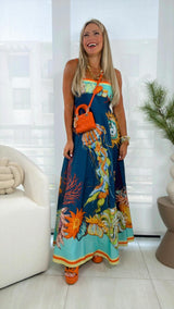 6828 Sea print dress