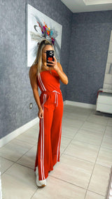 5384 Strapless open side jumpsuit