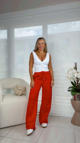 1436 Cross over plain crop top